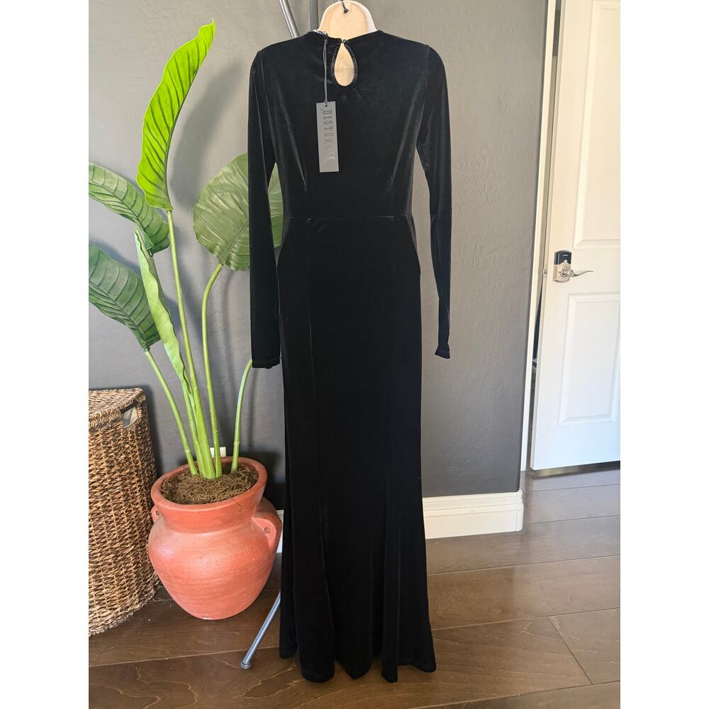 Disturbia Antivenom Spider Velvet Maxi Dress NWT Goth Formal US 6 - Picture 6 of 7